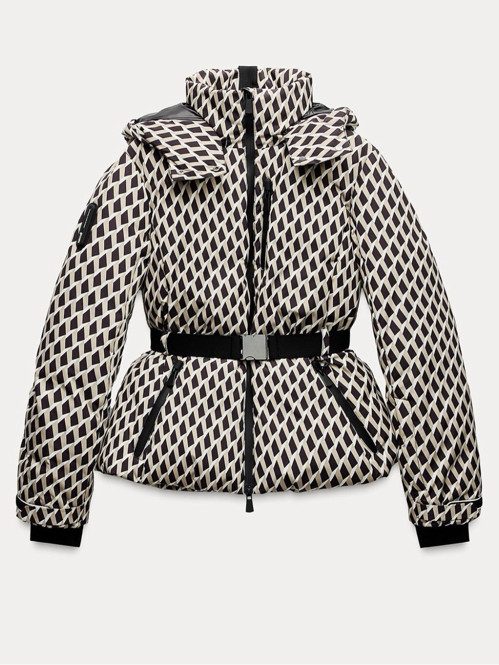 Zara Ski Collection Printed Down Puffer Jacket